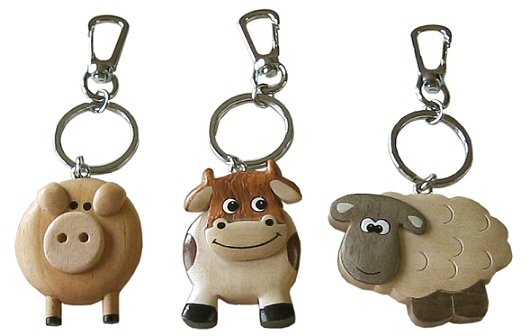 Wooden keyrings