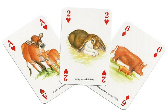 Down on the farm playing cards