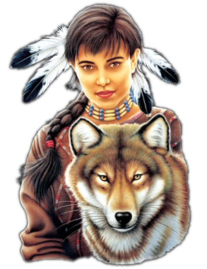 Native American wolf - 800