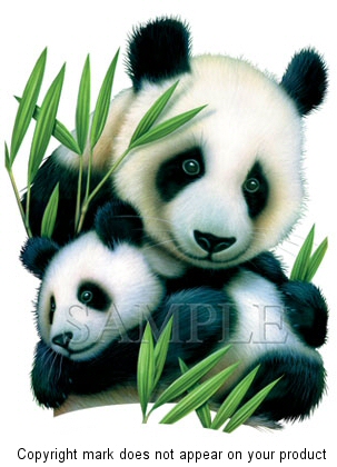 Panda and cub